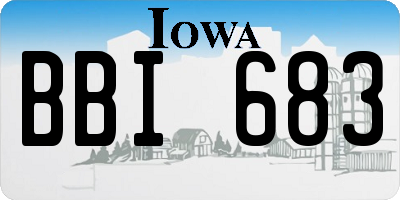 IA license plate BBI683
