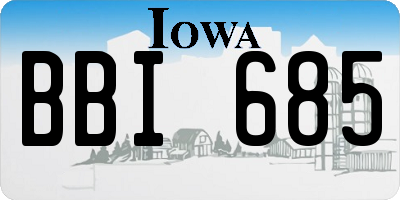 IA license plate BBI685