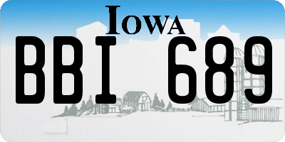IA license plate BBI689