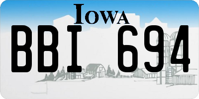 IA license plate BBI694