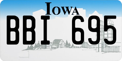 IA license plate BBI695