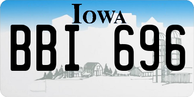 IA license plate BBI696