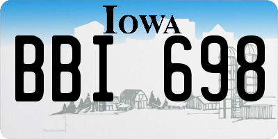 IA license plate BBI698