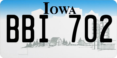 IA license plate BBI702