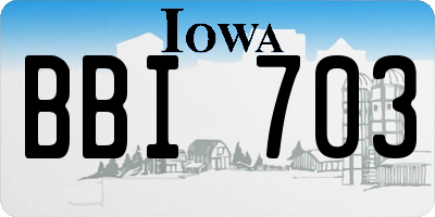 IA license plate BBI703