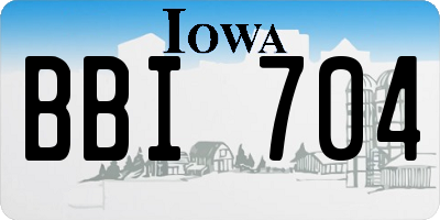IA license plate BBI704