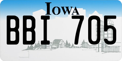 IA license plate BBI705