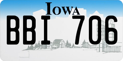 IA license plate BBI706