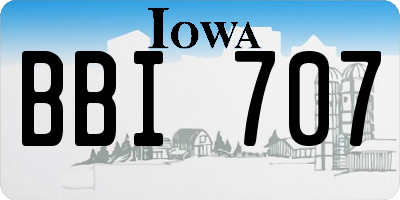IA license plate BBI707