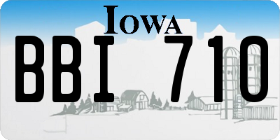 IA license plate BBI710