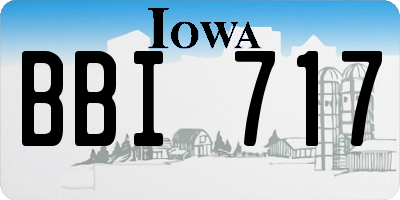 IA license plate BBI717