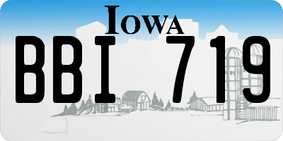IA license plate BBI719