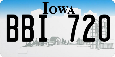 IA license plate BBI720