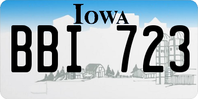 IA license plate BBI723