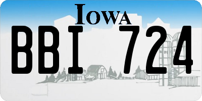 IA license plate BBI724