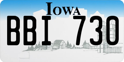 IA license plate BBI730