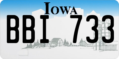 IA license plate BBI733