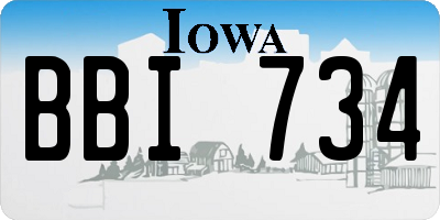 IA license plate BBI734