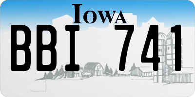 IA license plate BBI741