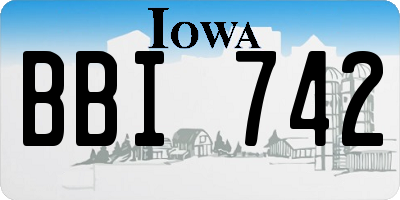 IA license plate BBI742