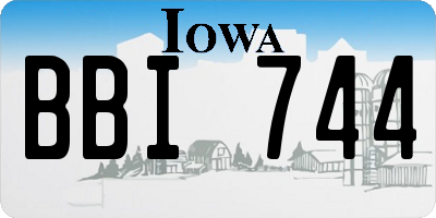 IA license plate BBI744