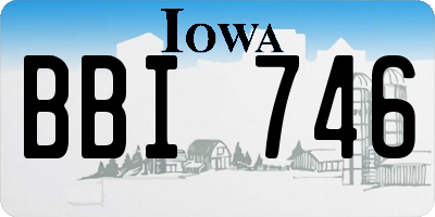 IA license plate BBI746