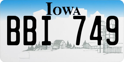 IA license plate BBI749
