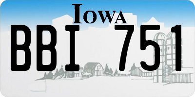IA license plate BBI751