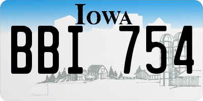 IA license plate BBI754