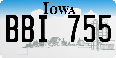 IA license plate BBI755