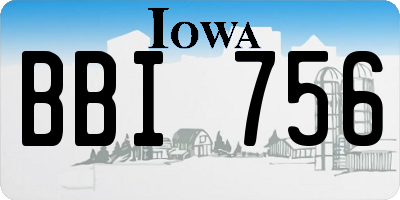 IA license plate BBI756