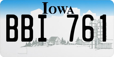 IA license plate BBI761