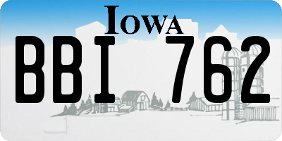 IA license plate BBI762
