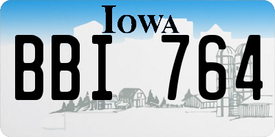 IA license plate BBI764