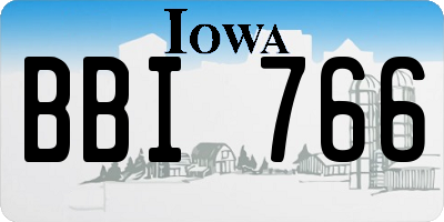 IA license plate BBI766