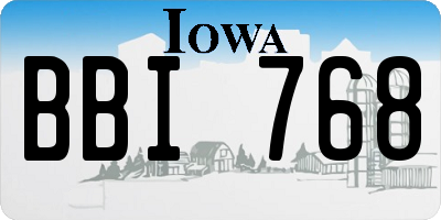 IA license plate BBI768