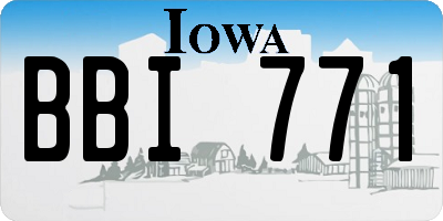 IA license plate BBI771