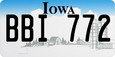 IA license plate BBI772