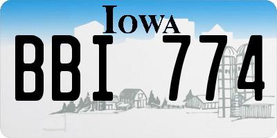 IA license plate BBI774