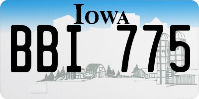 IA license plate BBI775