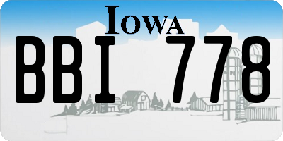 IA license plate BBI778