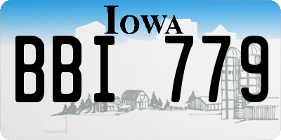 IA license plate BBI779