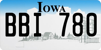 IA license plate BBI780