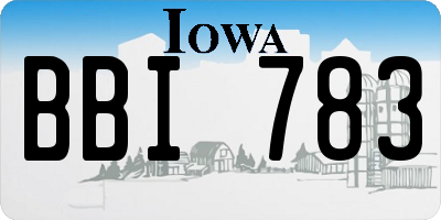 IA license plate BBI783