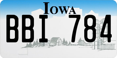 IA license plate BBI784