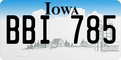 IA license plate BBI785