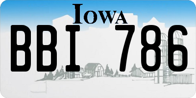 IA license plate BBI786