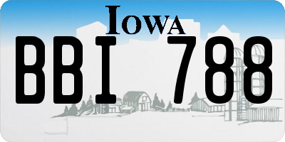 IA license plate BBI788