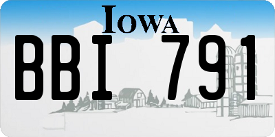 IA license plate BBI791