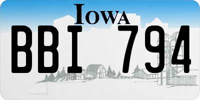 IA license plate BBI794